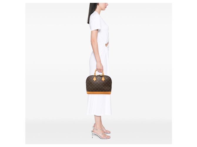 Borsa Louis Vuitton Monogram Alma PM Marrone - vista 6