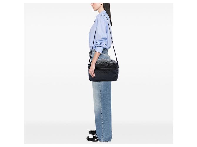 Borsa a tracolla Gucci GG Stampata Nera Nero - vista 6
