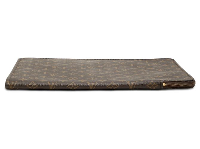 Borsa Business Portfolio Louis Vuitton Monogram Poche Documents Marrone - vista 3