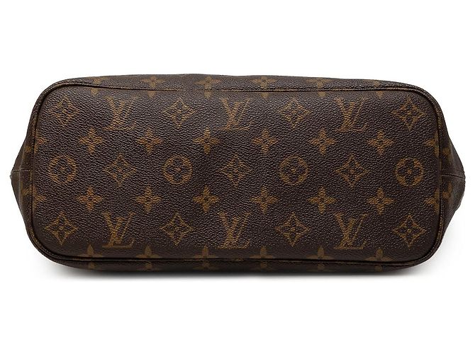 Borsa Tote Louis Vuitton Monogram Neverfull PM Marrone - vista 3