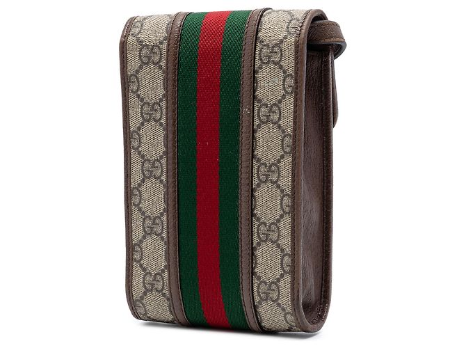 Borsa a tracolla Mini GG Supreme Web Ophidia Gucci Beige - vista 2