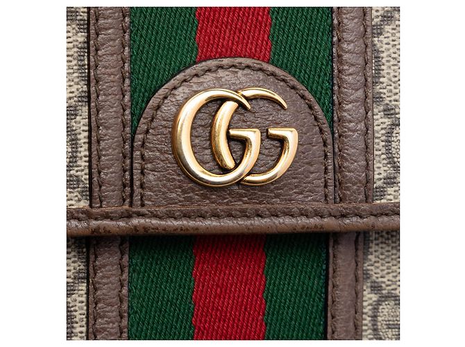Borsa a tracolla Mini GG Supreme Web Ophidia Gucci Beige - vista 5
