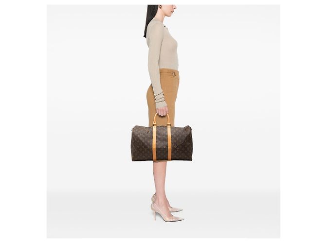 Borsa da viaggio Louis Vuitton Monogram Keepall 45 Marrone - vista 6