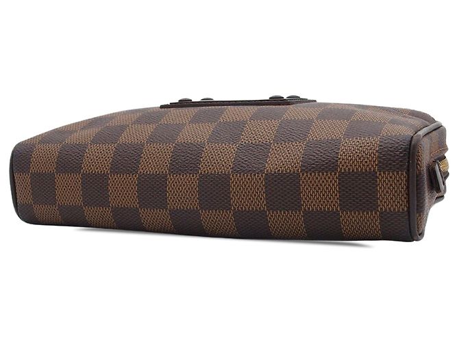 Borsello a vita Louis Vuitton Damier Ebene Brooklyn Marrone - vista 3
