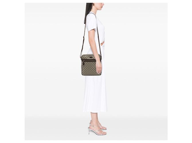 Borsa a tracolla Gucci GG Supreme Beige - vista 6