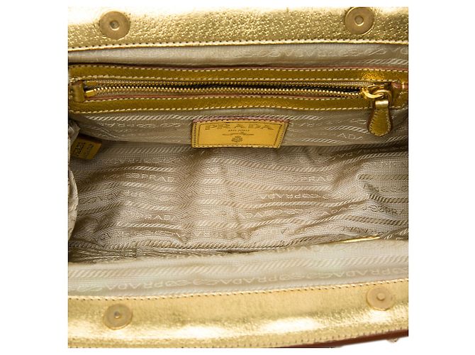 Borsa a tracolla Prada Cinghiale Trimmed Paglia Oro D'oro - vista 4