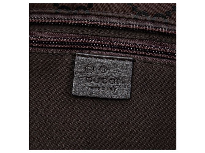 Borsa Tote Gucci GG in nylon marrone - vista 5