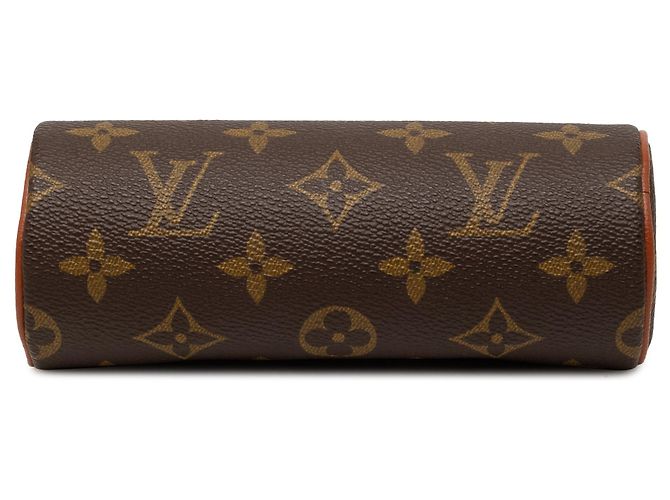 Borsa a mano Louis Vuitton Monogram Papillon Pochette Marrone - vista 3