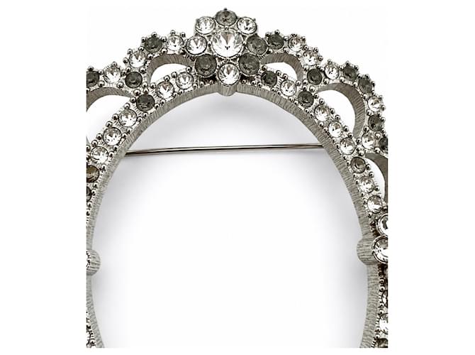 Chanel Spilla Ovale Strass Argento - vista 2