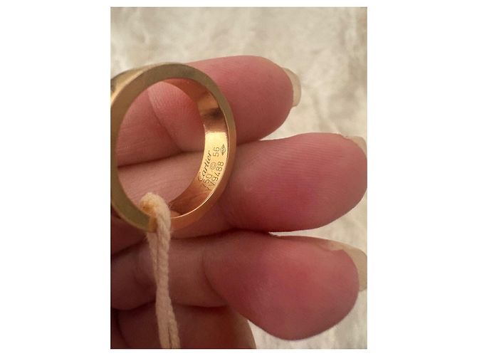 Anello Cartier Love in oro rosa con pietra rosa D'oro - vista 4