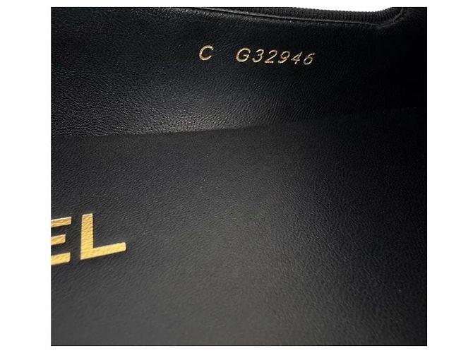 Mocassini Chanel in Tweed Grigio e Nero - vista 5