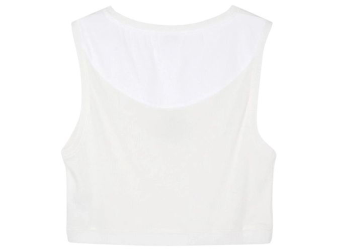 Loewe Top deportivo corto de algodón blanco logo Anagram - vista 10