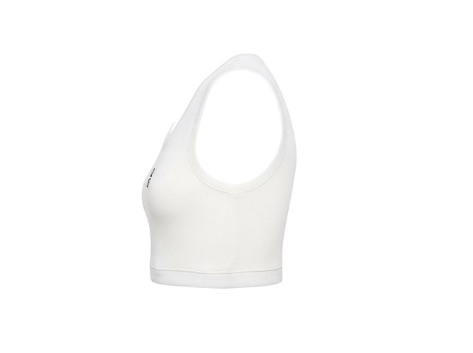 Loewe Top deportivo corto de algodón blanco logo Anagram - vista 6