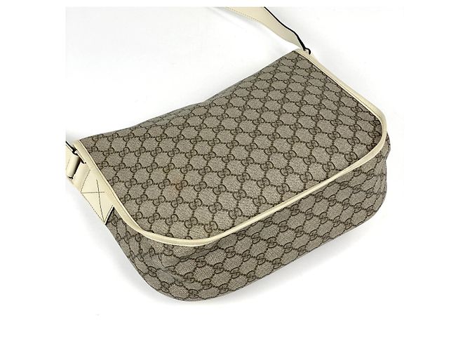 Borsa a tracolla Gucci con motivo GG Beige Crudo - vista 2