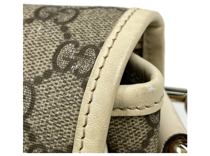 Borsa a tracolla Gucci con motivo GG Beige Crudo - vista 5