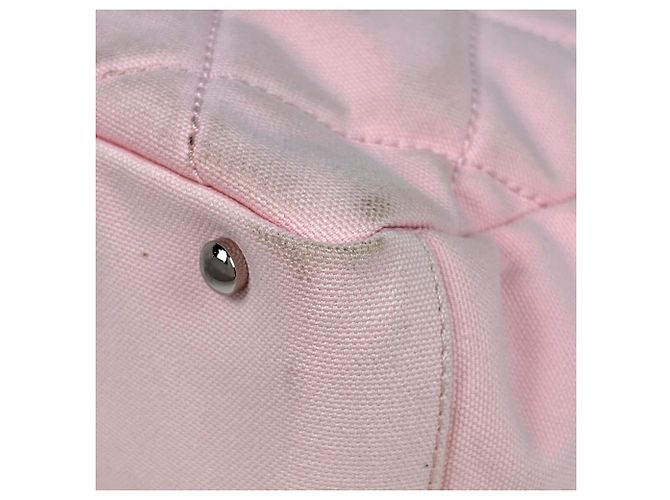 Borsa Tote Chanel in tela rosa - vista 3