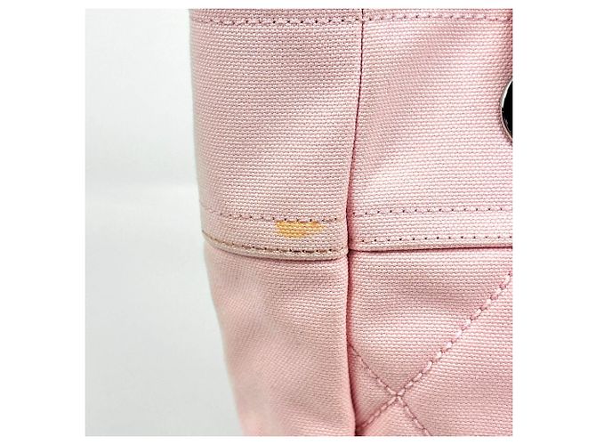 Borsa Tote Chanel in tela rosa - vista 4