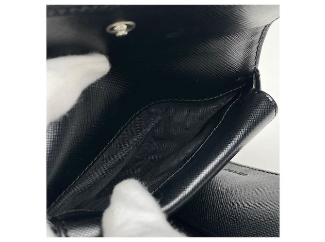 Carteira Prada de três dobras em nylon preto - vista 6