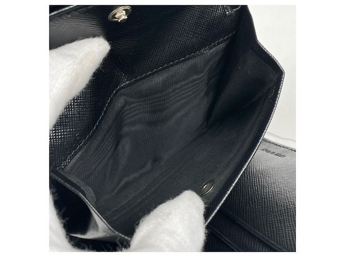 Carteira Prada de três dobras em nylon preto - vista 7