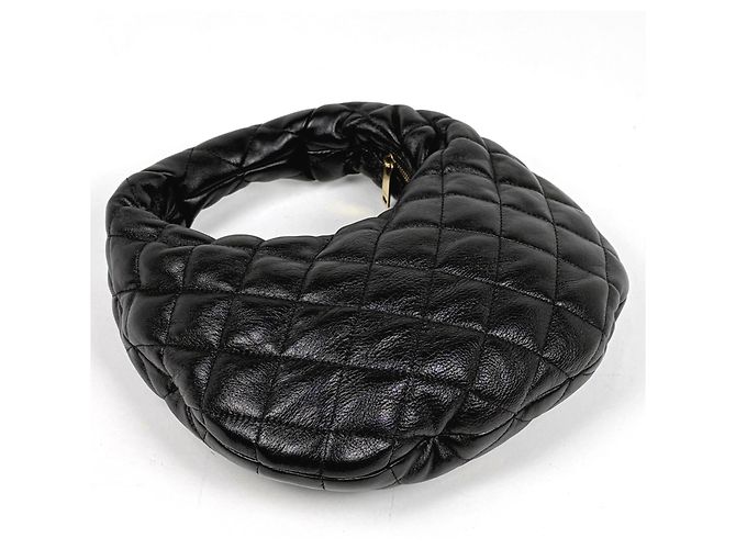 Bolsa de couro acolchoado Yves Saint Laurent Icarino Preto - vista 2