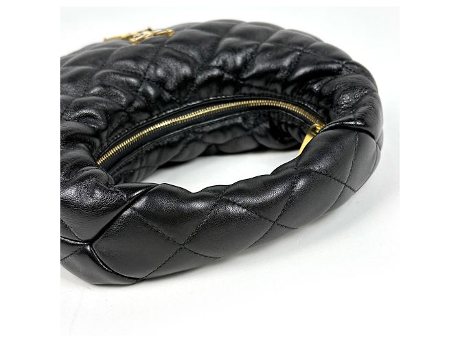 Bolsa de couro acolchoado Yves Saint Laurent Icarino Preto - vista 6
