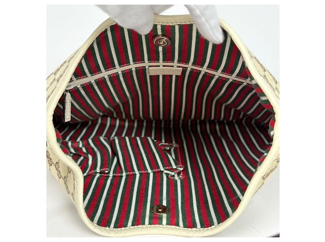 Borsa a tracolla Gucci GG Pattern Bianco Beige - vista 7