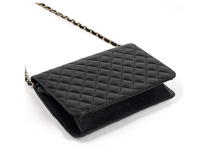 Borsa a tracolla Chanel Matelassé Coco Mark in pelle Nero - vista 2