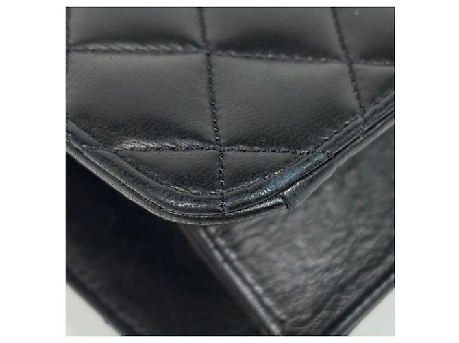 Borsa a tracolla Chanel Matelassé Coco Mark in pelle Nero - vista 3