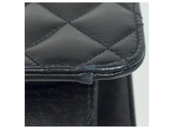 Borsa a tracolla Chanel Matelassé Coco Mark in pelle Nero - vista 4