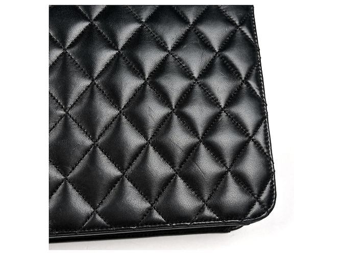 Borsa a tracolla Chanel Matelassé Coco Mark in pelle Nero - vista 5