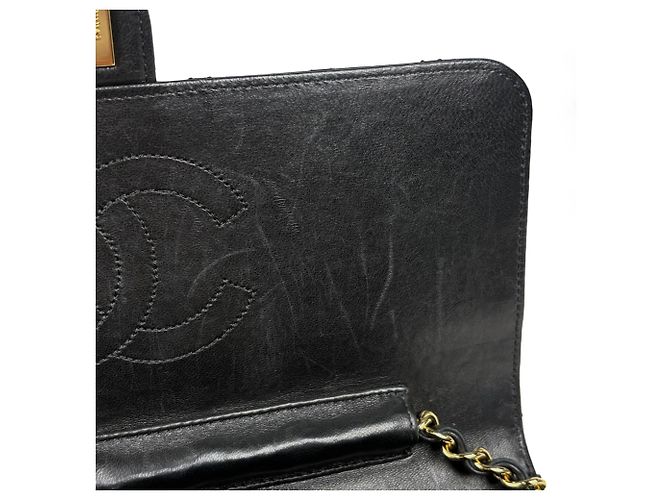 Borsa a tracolla Chanel Matelassé Coco Mark in pelle Nero - vista 8