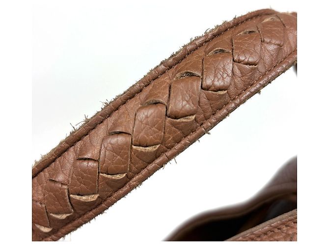 Borsa a tracolla Bottega Veneta Intrecciato Marrone - vista 4