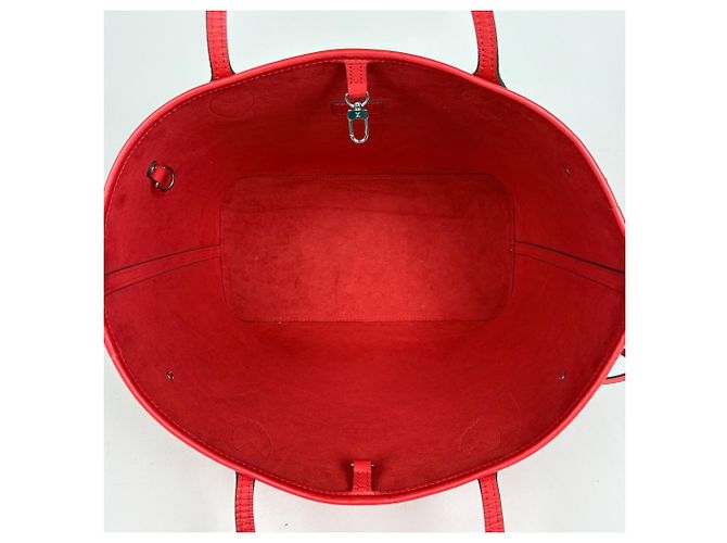 Borsa Tote Louis Vuitton Neverfull MM Rosso - vista 9
