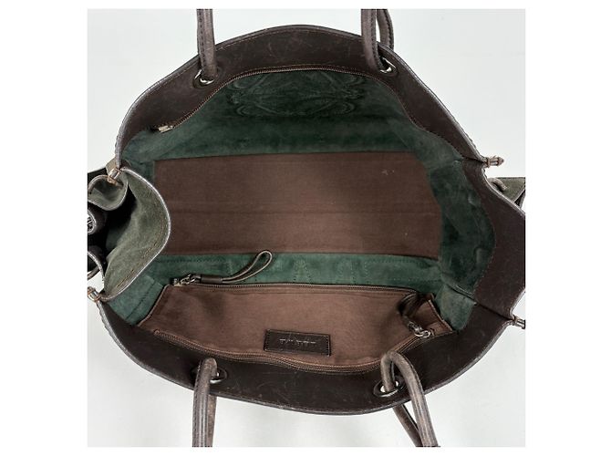 Borsa a tracolla Loewe Anagram Marrone Verde - vista 10