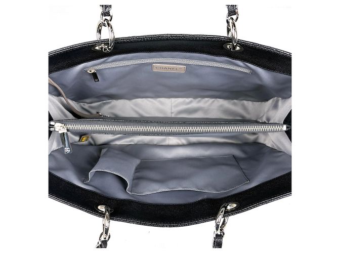 Borsa Tote Chanel Coco Mark Chain Nero - vista 7