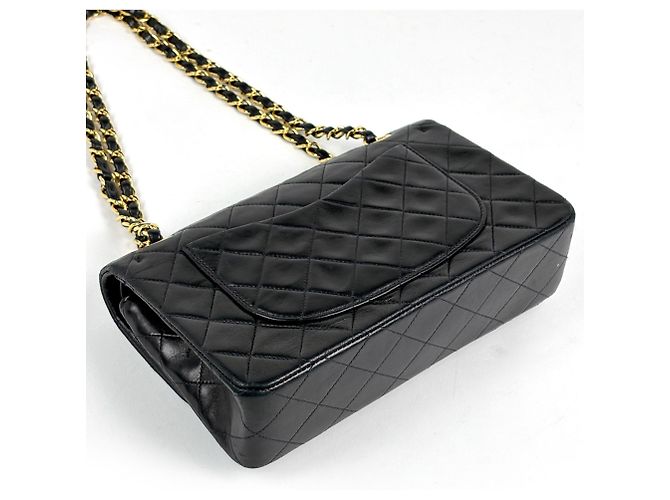 Borsa a tracolla Chanel Matelassé Coco Mark in pelle nera Nero - vista 2