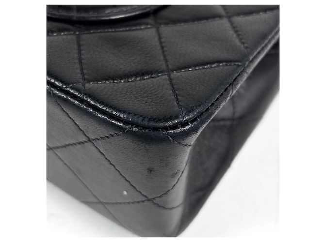 Borsa a tracolla Chanel Matelassé Coco Mark in pelle nera Nero - vista 3