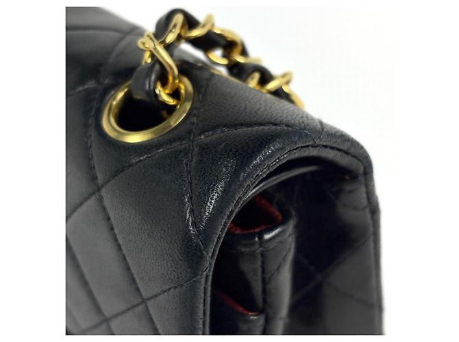 Borsa a tracolla Chanel Matelassé Coco Mark in pelle nera Nero - vista 4