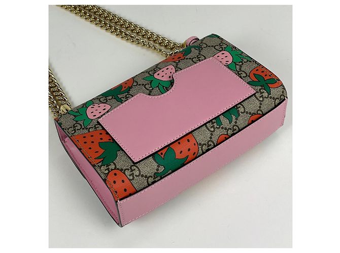 Borsa a tracolla Gucci GG Pattern Supreme Rosa Multicolore Beige - vista 2