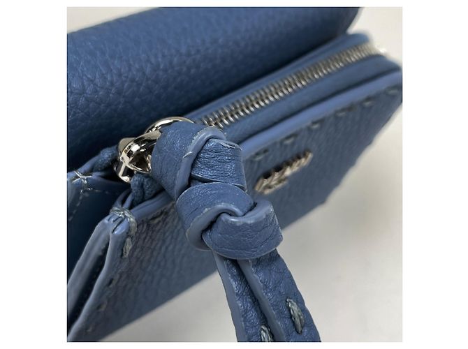 Cartera tri-fold Fendi Peekaboo Micro Selleria Azul - vista 4