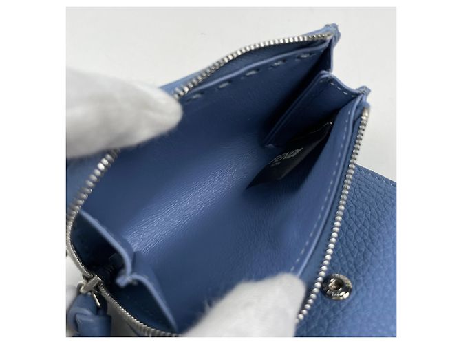Cartera tri-fold Fendi Peekaboo Micro Selleria Azul - vista 8