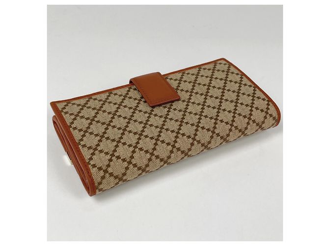 Gucci Diamante Canvas Langbeutel Beige Orange - Ansicht 2