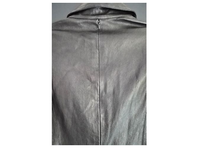 Ventcouvert schwarzes Lammleder-Kleid - Ansicht 5