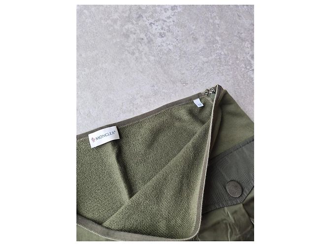 Minigonna cargo bicolore Moncler verde - vista 3