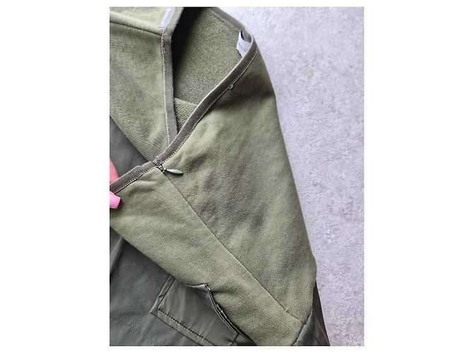 Minigonna cargo bicolore Moncler verde - vista 4