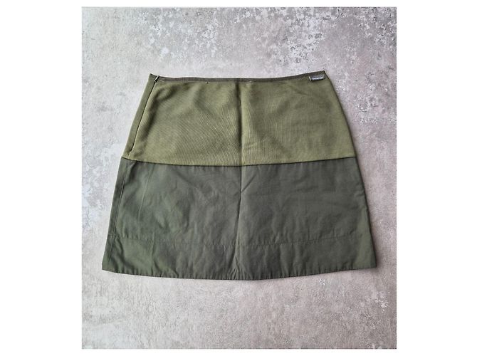 Minigonna cargo bicolore Moncler verde - vista 5