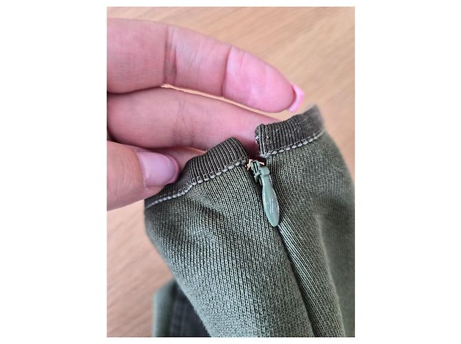 Minigonna cargo bicolore Moncler verde - vista 7