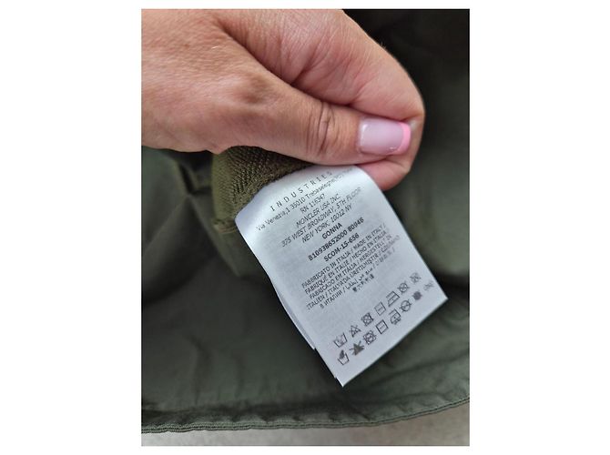 Minigonna cargo bicolore Moncler verde - vista 8