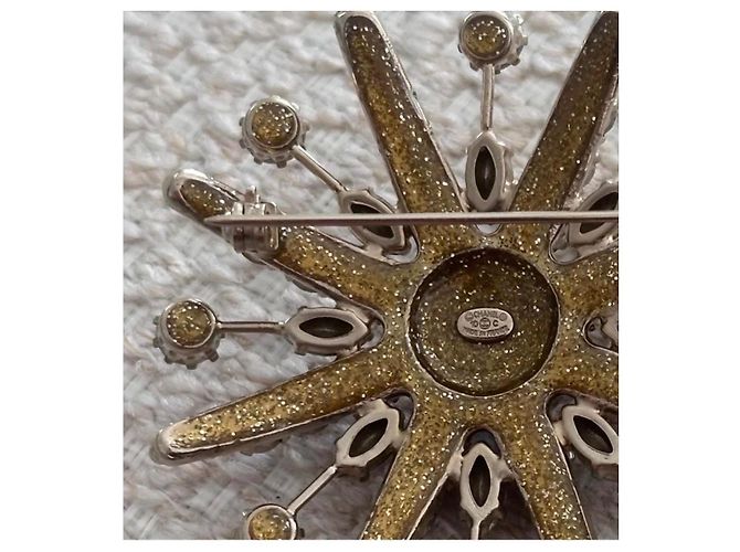 Spilla a Stella Chanel con Cristalli Bianco Blu Silver hardware - vista 4