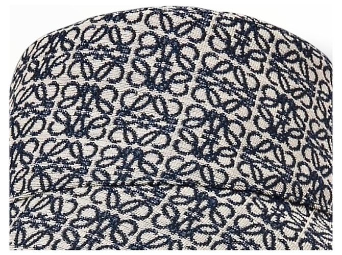 Loewe Cappello Bucket Reversibile Anagram Nero Beige - vista 11
